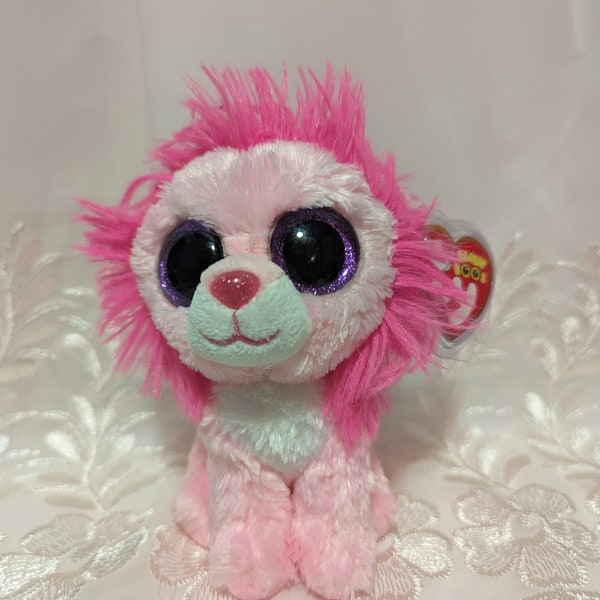 Ty Beanie Boo - Fluffy le lion rose (6 pouces)