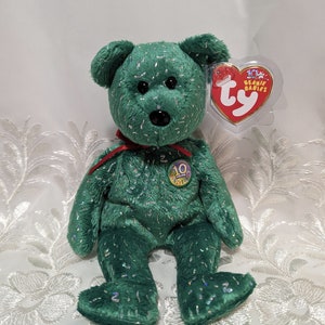 Ty Beanie Baby - Jahrzehnt Der Grüne Bär (22 cm)