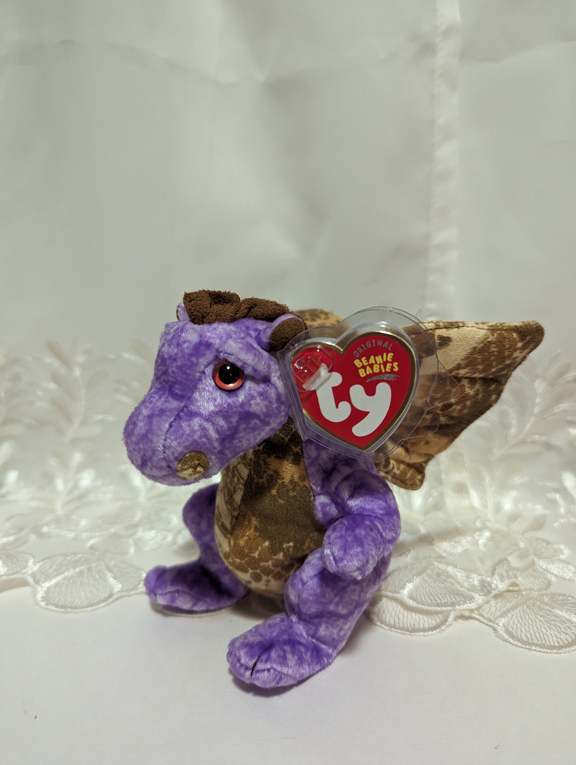 Ty Beanie Baby - Legend the Purple Dragon (6in) - Etsy