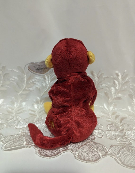 Ty Beanie Baby - Chopstix the Red and Yellow Monkey (7in) - Etsy