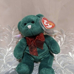 Ty Beanie Baby - Horch der grüne Engel Bär (6 in) Non-Mint Tags