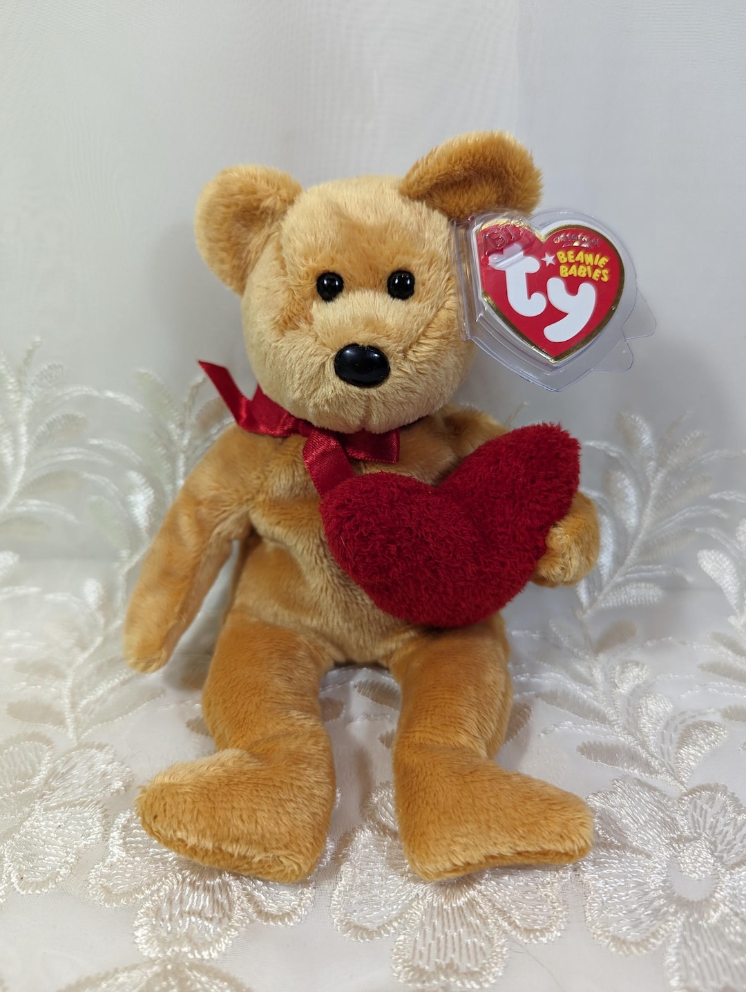 Ty Beanie Baby Goodheart the Bear Holding A Heart