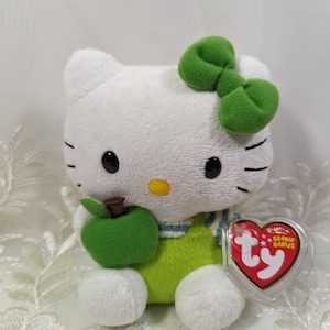 Ty Beanie Baby - Hello Kitty The Cat With Green Apple (6in)