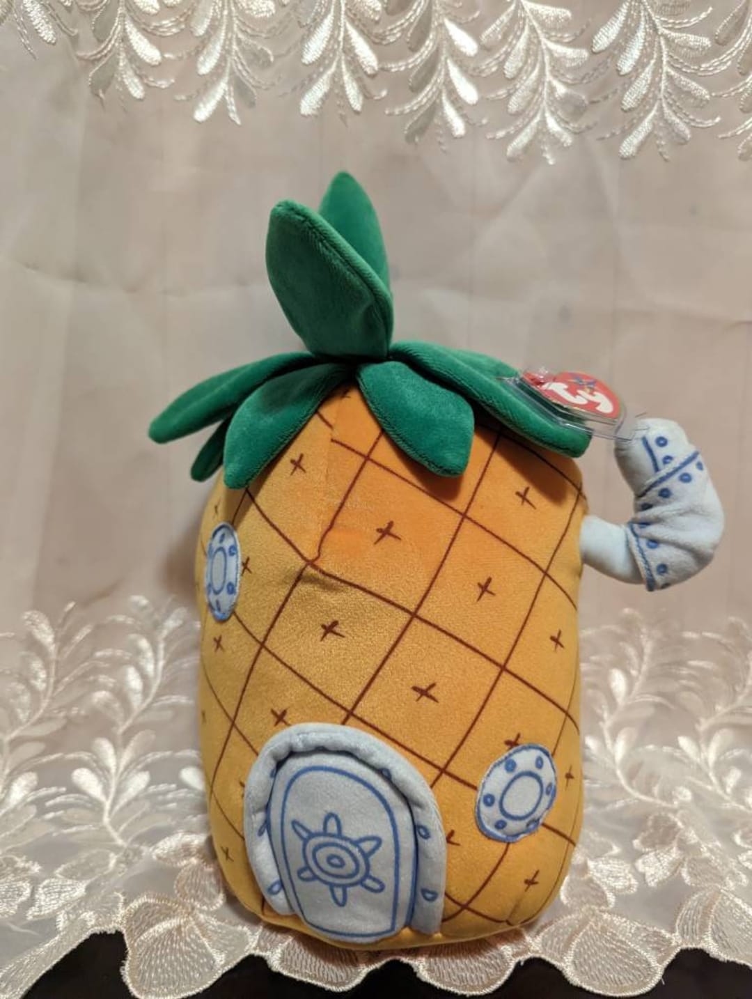 【入手困難】tyビーニーベイビーズ ぬいぐるみ　 スポンジボブパイナップルハウス 入手困難】tyビーニーベイビーズ ぬいぐるみ スポンジボブ