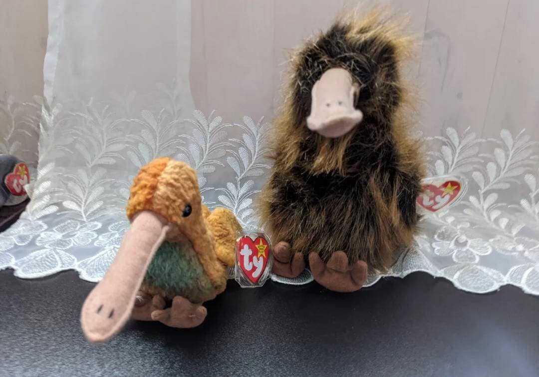 Beak The Kiwi Bird Ty Beanie Baby Plus Beanie Buddy Mint Lot Of 2 - Rare  Vintage Plush Toy (sold as set)