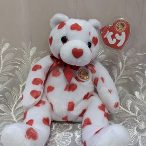 Ty Beanie Baby des Monats - Heartthrob The Bear (18 cm) Valentinstag Teddybär