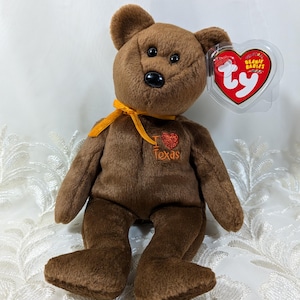 Ty Beanie Baby - I Love Texas The Brown Bear (8.5in)