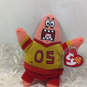 Ty Beanie Baby - Football Star the Patrick Starfish from SpongeBob SquarePants (7 in)