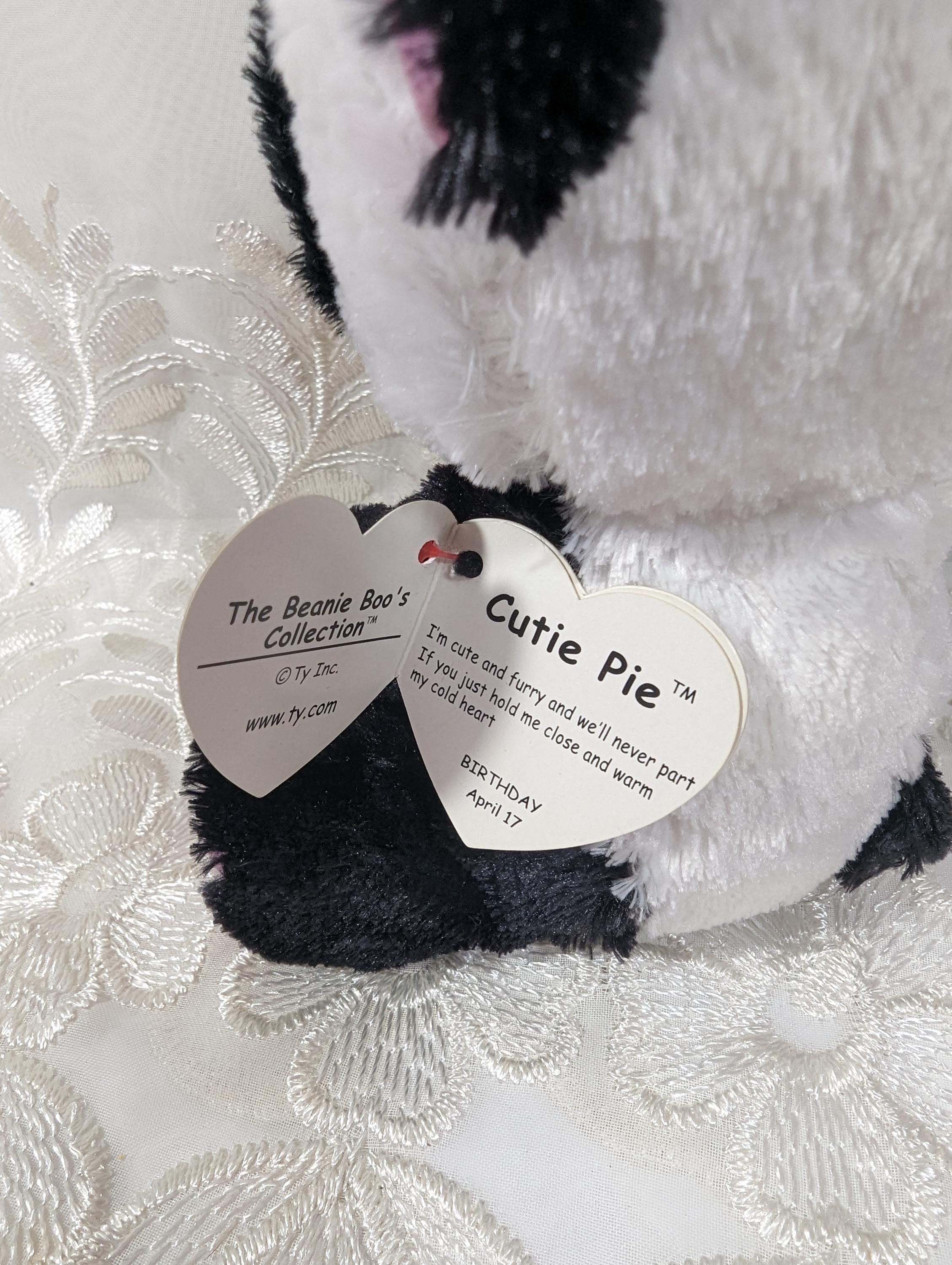 Ty Beanie Boo Cutie Pie Panda – 15 Cm Plüschtier, Weich Mit Großen Augen, Sammlerstück