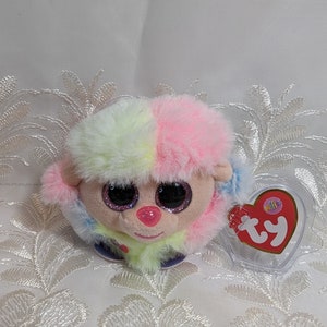 Ty Puffies - Rainbow The Poodle Dog (3in) Creased Tag