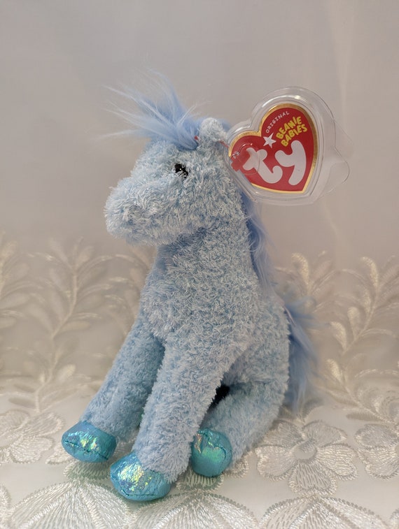 Ty Beanie Baby Charming the Blue Horse Mint Plush Toy 6.5in Etsy