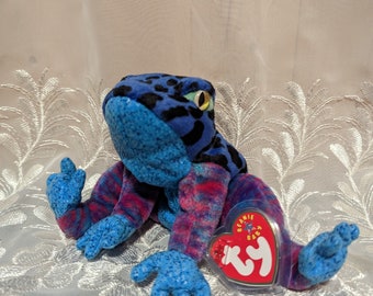 Ty Beanie Baby - Dart The Blue Frog - Peluche color menta (18 cm)