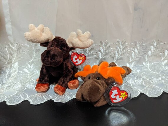 Ty Beanie Baby Moose Choose From Chocolate and Zeus. Retired - Etsy Canada