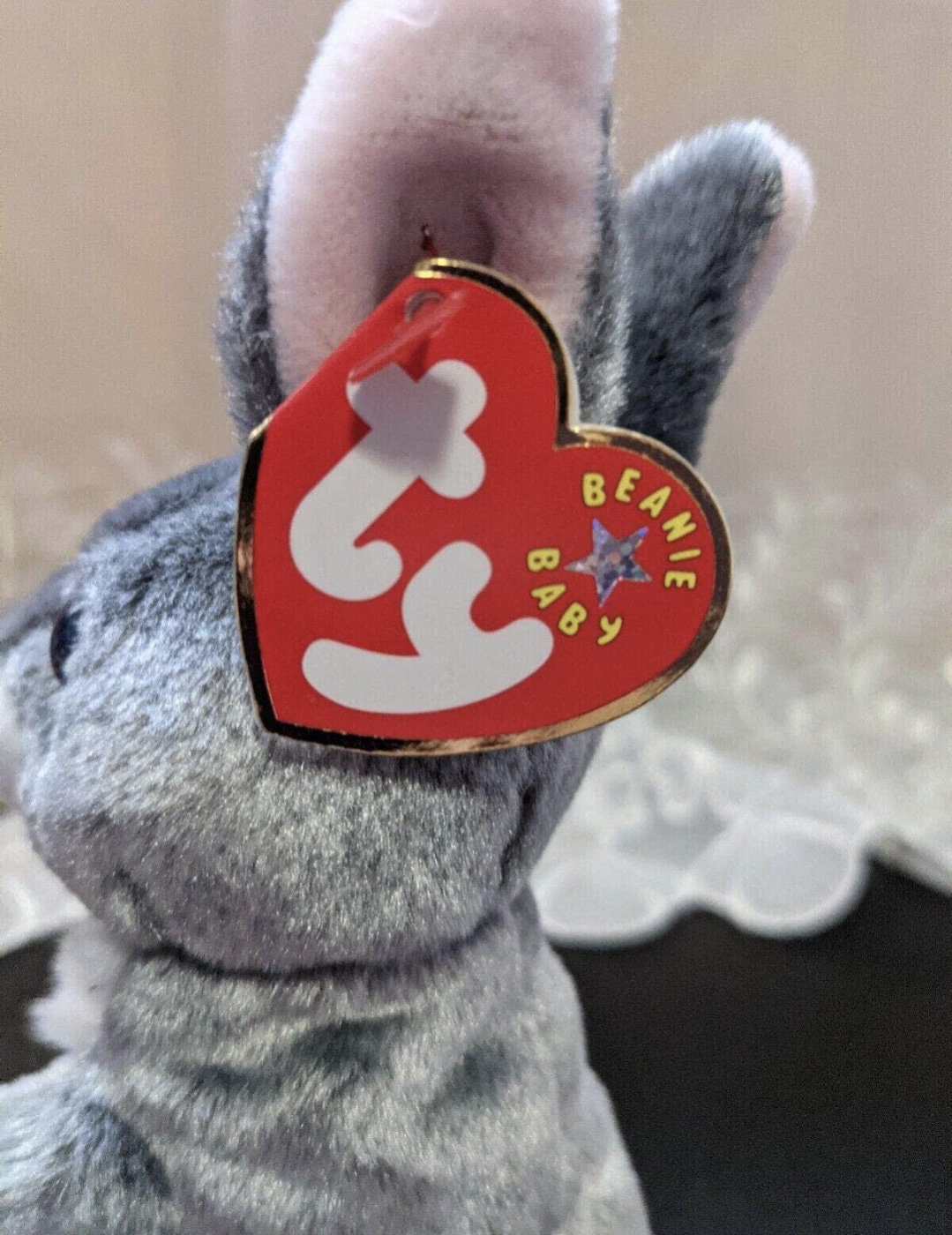 Ty Beanie Baby - Hopper the Gray Bunny Rabbit (7in) - Etsy