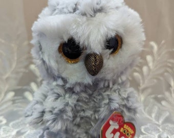 Ty Beanie Boo - Owlette The Gray Owl - Mint Push Toy (6in)