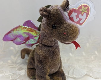 Ty Beanie Baby - Scorch The Dragon (7in)