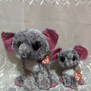 Specks l'éléphant de Ty Beanie Boos - Lot de 10 pouces + 6 pouces - Peluche presque neuf (vendues par paire)