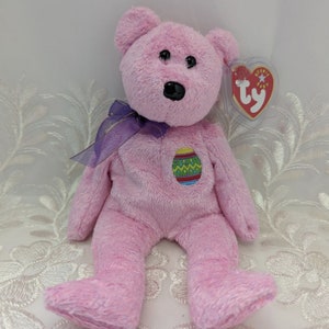 Ty Beanie Baby - Eggs The Pink Easter Bear (8.5in)