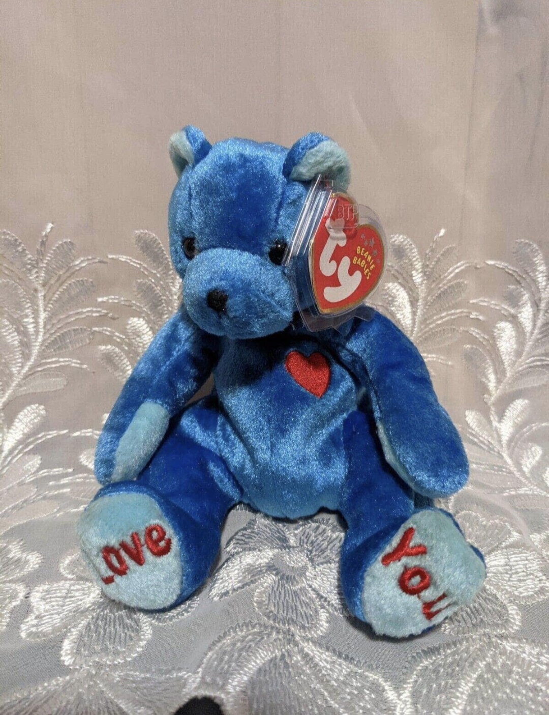 Ty Beanie Baby Dad-e the Blue Fathers Day Bear (6in)