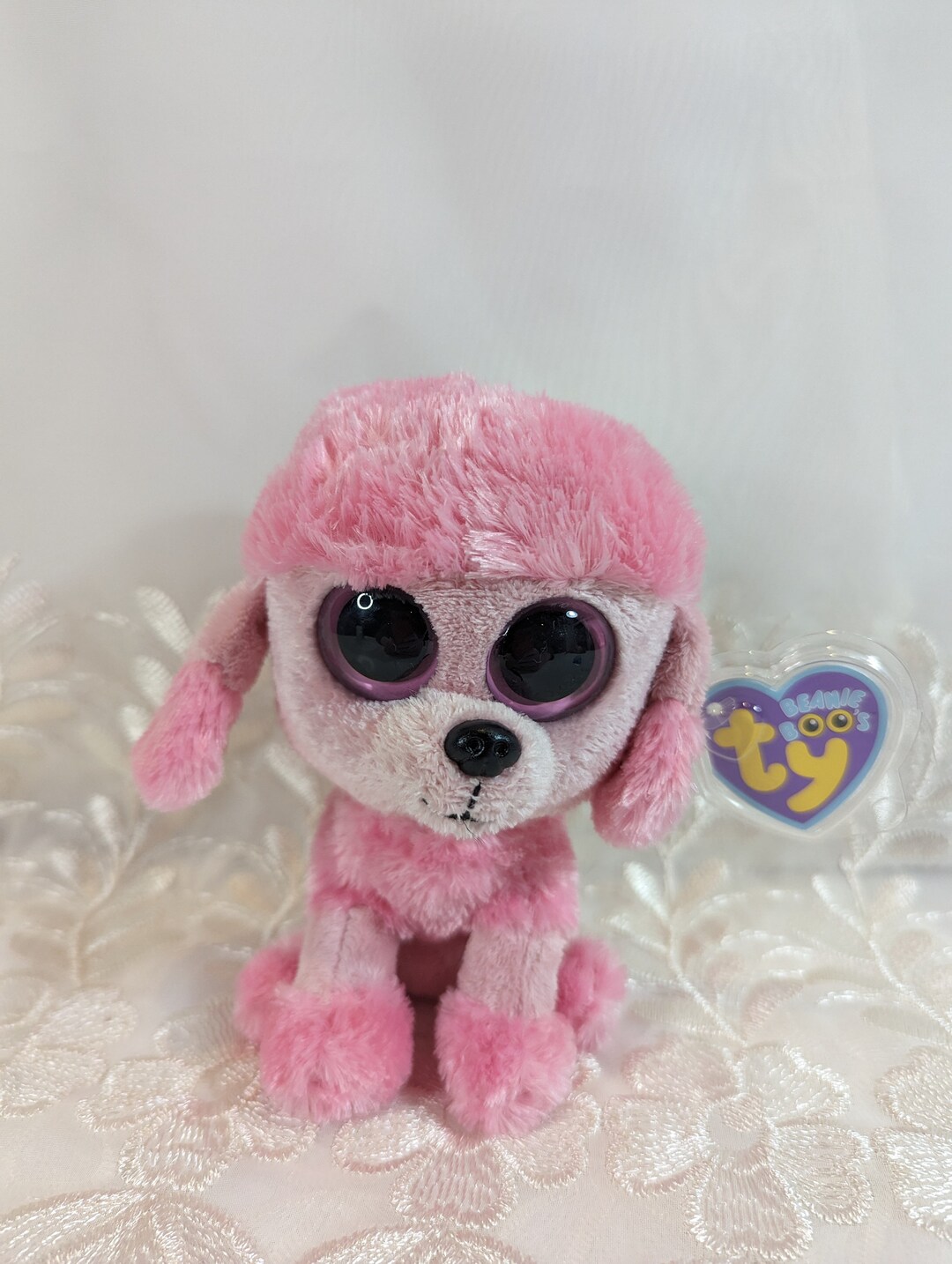 Ty Beanie Boo Princess the Pink Poodle Dog 6in rare First Gen Purple Tag Etsy UK