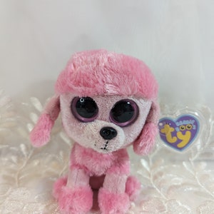 Ty Beanie Boo - Princess The Pink Poodle Dog (6in) *Rare* First Gen Purple Tag