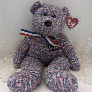 Ty Beanie Buddy - USA the bear (14in)