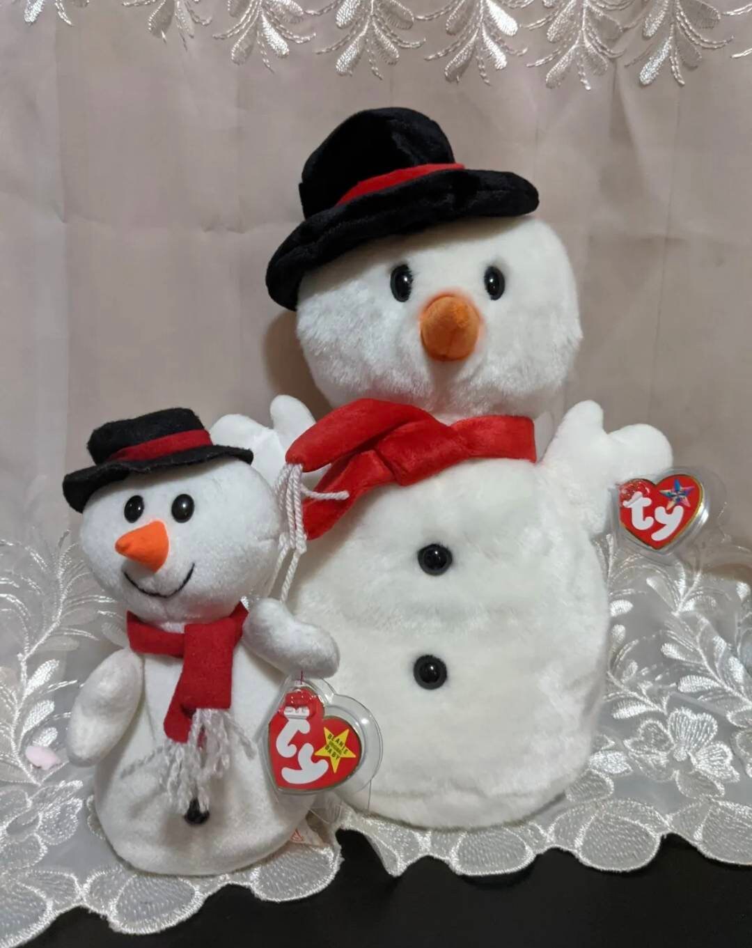 Ty Snowball the Snowman Beanie Baby Beanie Buddy Lot Etsy