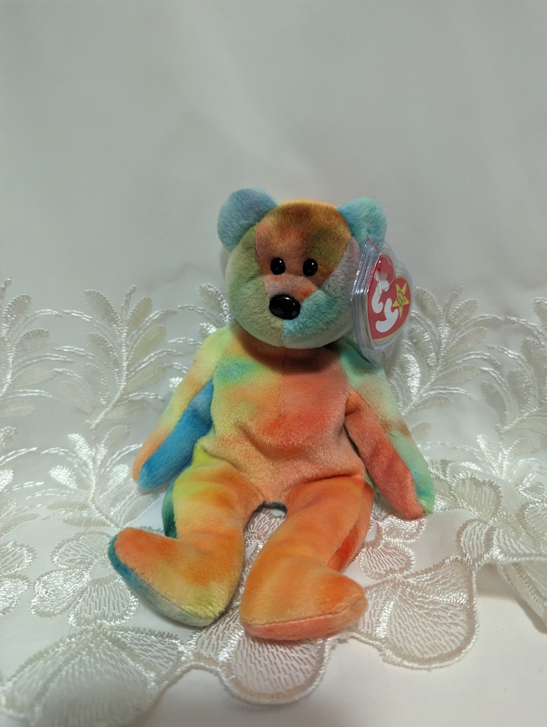 Ty Beanie Babies Garcia the Colorful Bear 8.5in Vintage Rare Multi