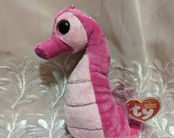 Ty Beanie Baby - Majestic The Pink Seahorse - Mint  Plush Toy (7in)