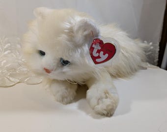 Ty Classic Collection - Peachy den fluffiga katten (35 cm) *Sällsynt* Oanvänd hängetikett