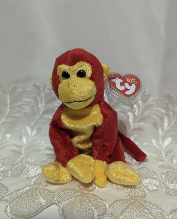 Ty Beanie Baby - Chopstix the Red and Yellow Monkey (7in) - Etsy