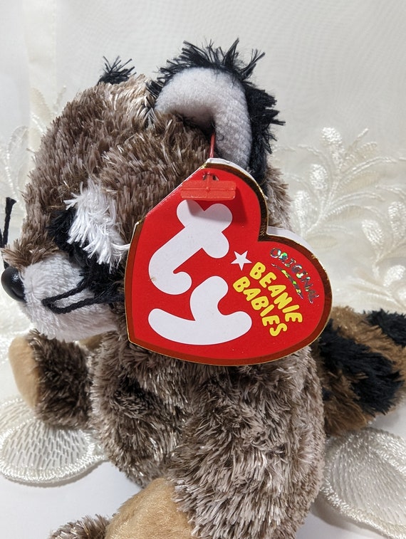 Ty Beanie Baby - Sneaks the Raccoon (5in) - Etsy