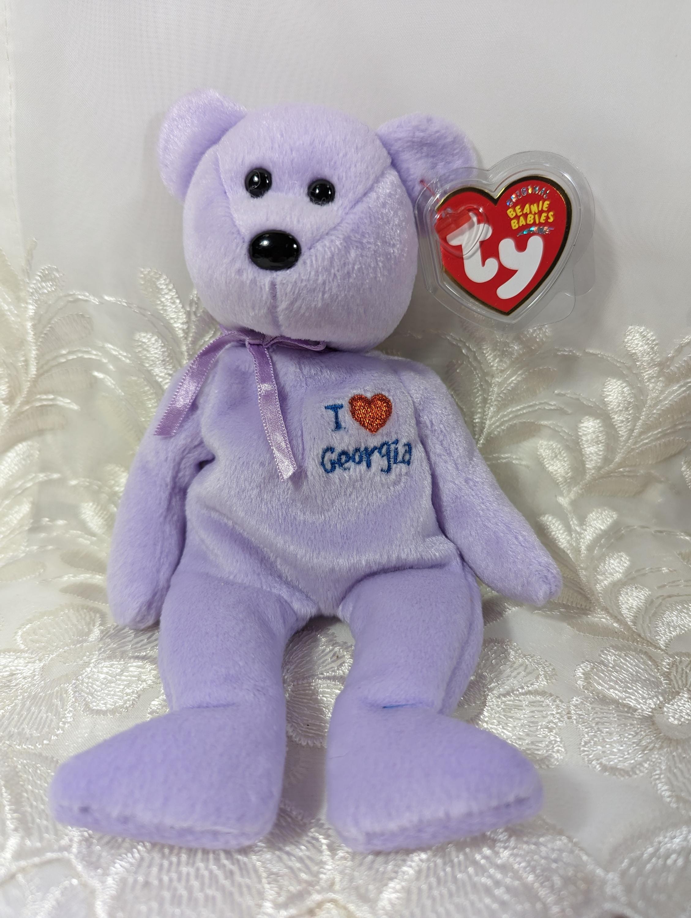 Ty ぬいぐるみベア 紫色 Amazon.co.jp: タイ(Ty) ぬいぐるみ Beanie Boo's キャシディー