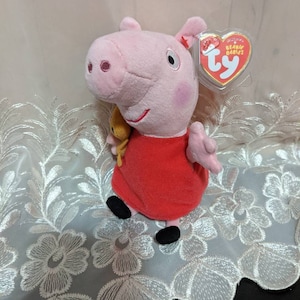 Ty Beanie Babies Peppa The Pig With Dog - Mint Plush Toy
