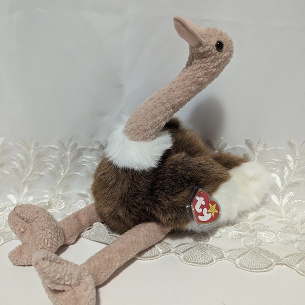 Ty Beanie Buddy - Stretch The Ostrich (13in) Near Mint