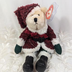Ty Attic Treasure Collection - Santabear the Christmas Bear (9 in) Creased Tag