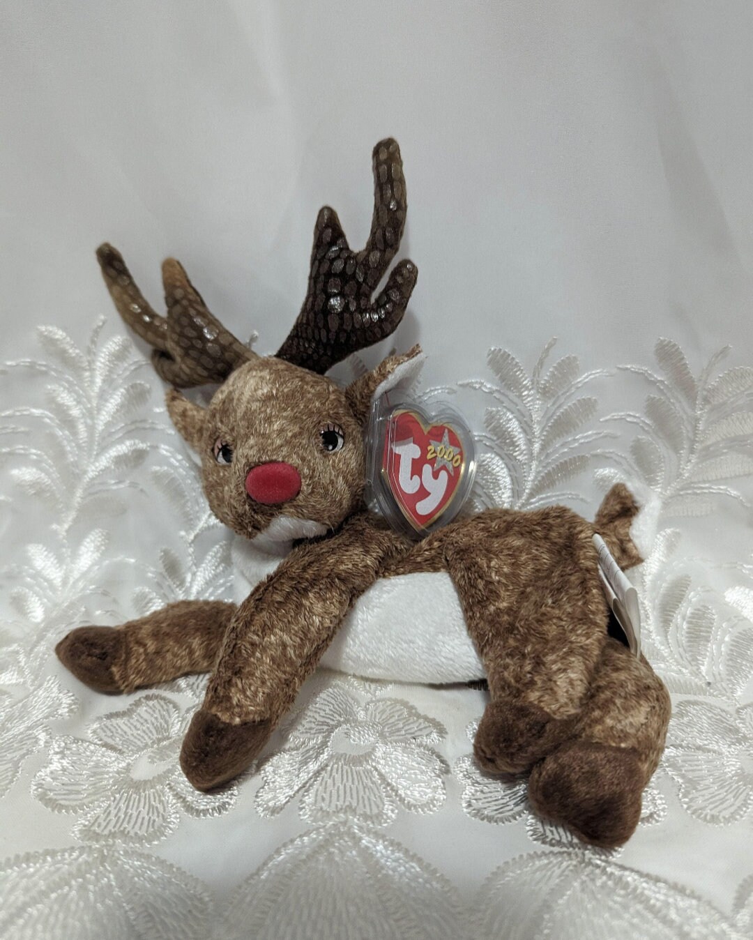 Ty Beanie Baby - Roxie the Reindeer With Red Nose (6in) - Etsy