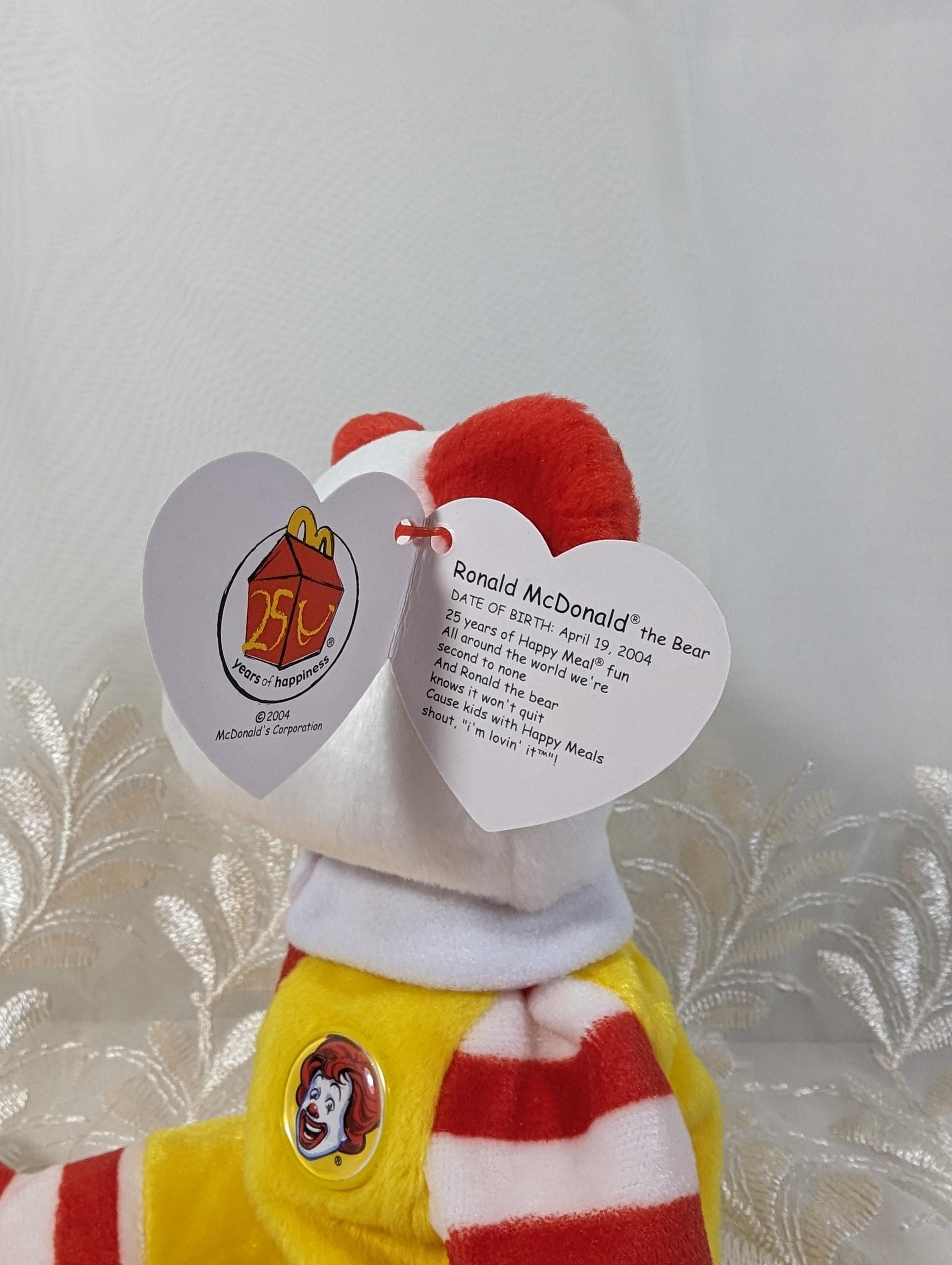 Ty Beanie Babies Ronald Mcdonald the Bear very Rare Convention Exclusive Plush Toy 8in Etsy UK