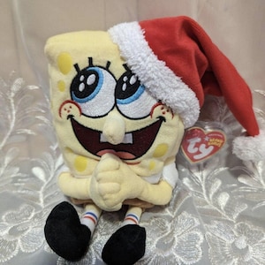 Ty Beanie Baby - SpongeBob JollyElf With Santa Hat (9in)