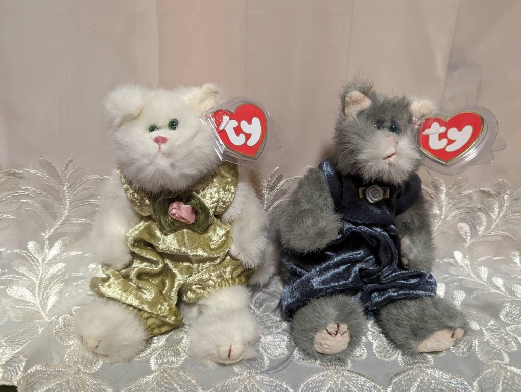 Ty Attic Treasure Collection Cats - Choose From Whiskers the Gray