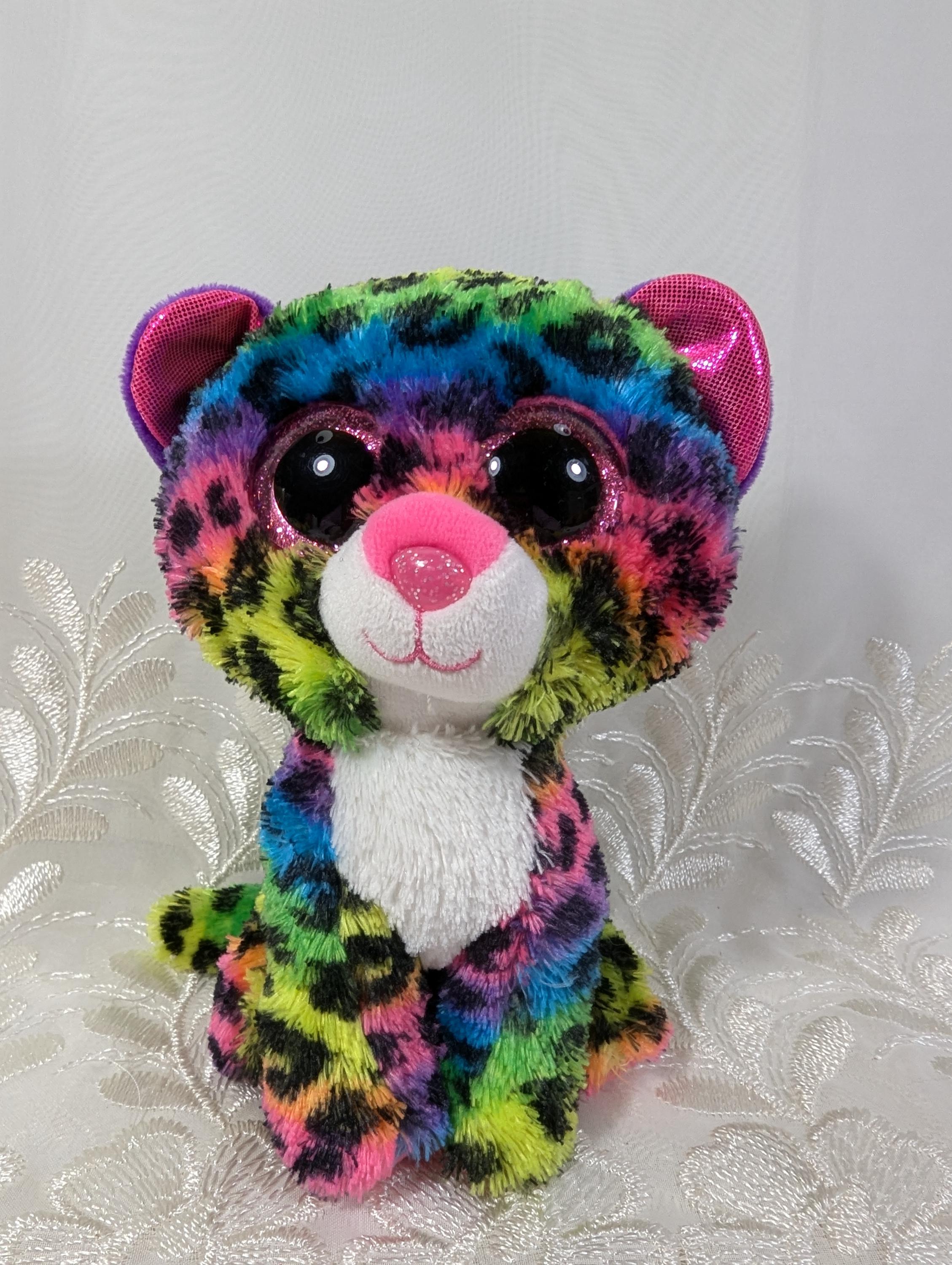 Rainbow Leopard Plush Dotty The Leopard Beanie Boo Ty Beanie Boo