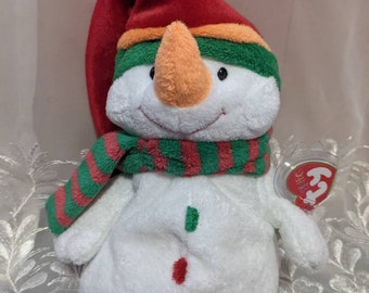 Ty Pluffies - Melton snögubben - Mint Vintage julplyschleksak (23 cm)