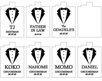 Wedding Party Tuxedo Hip Flask LightBurn File – Bestman, Groomsman, Father of the Bride/Groom – Laser Engraving Design – SVG/LBRN2