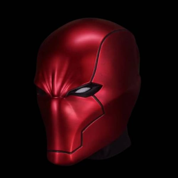 Red hood helmet 3d printed.