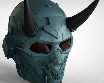 Cyber skull helmet 3d printed