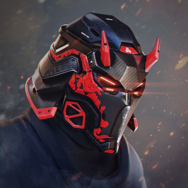 Cyber Samurai - cosplay helmet