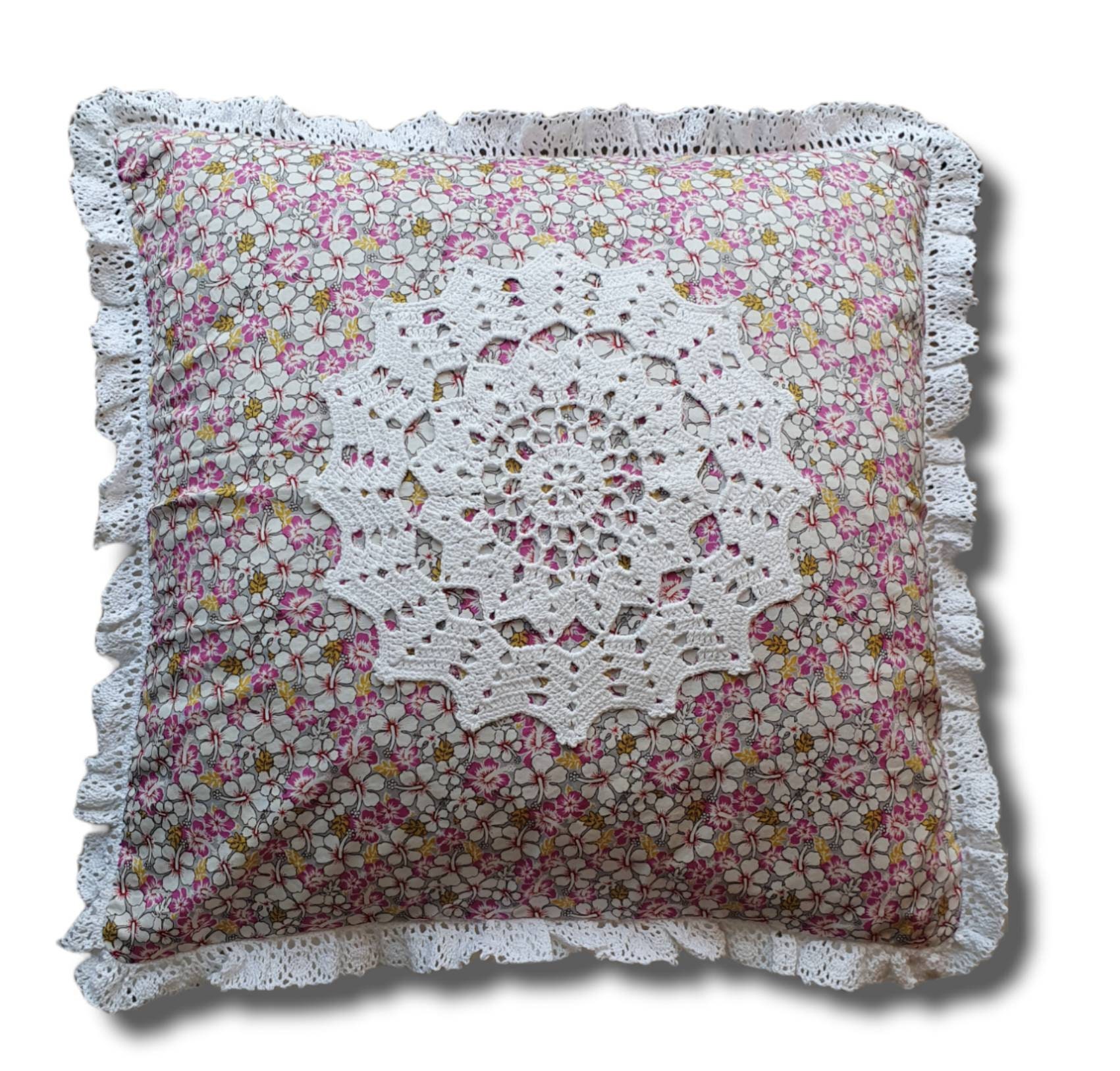 Housse de Coussin Déco Shabby 40cm X 40cm