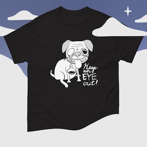 Adorable Pug Unisex T-Shirt - Great gift for kids, dog lovers!