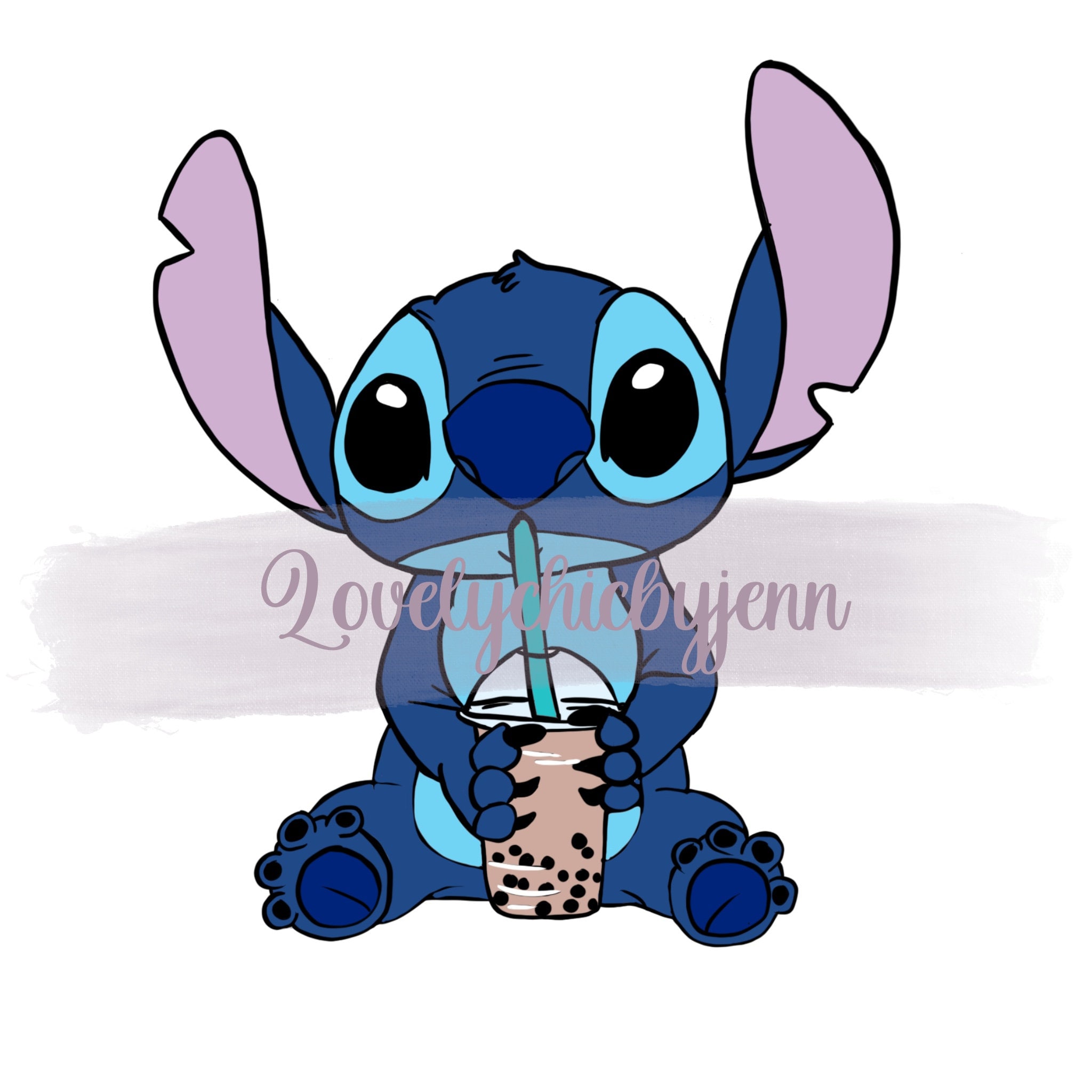 Stitch with Boba Drink  Fantasy Stitch  Pin  Pop