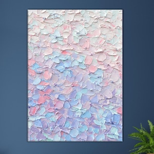 Impresión de pintura acrílica sobre lienzo, póster de lienzo moderno, decoración de lienzo abstracto, lienzo 3D rosa, regalo personalizado para él, póster de dormitorio